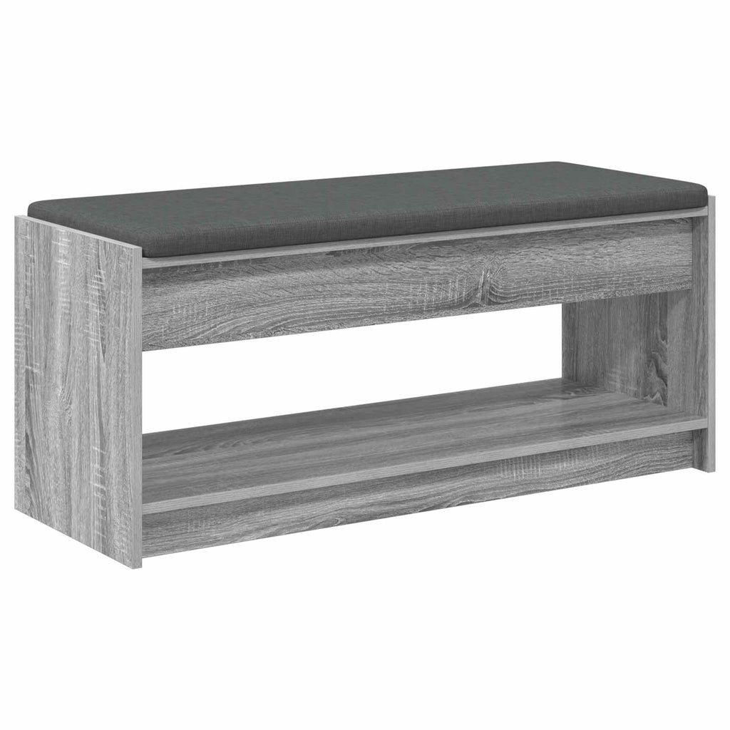 Panca per ingresso con cuscino Sonoma grigia 103 x 38 x 45 cm