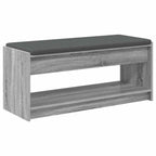 Panca per ingresso con cuscino Sonoma grigia 103 x 38 x 45 cm