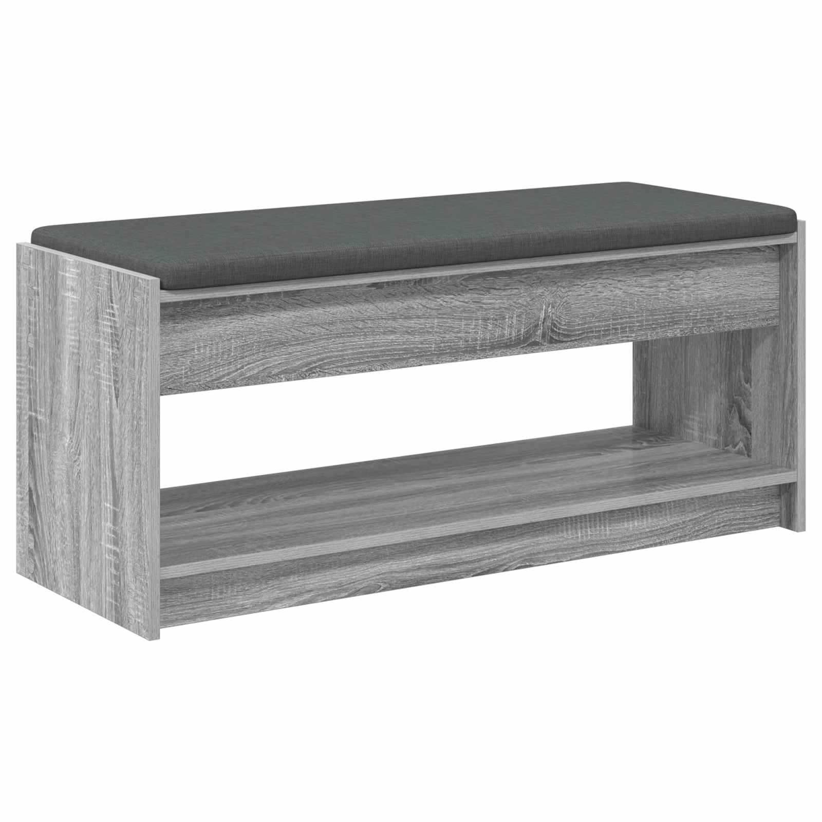 Panca per ingresso con cuscino Sonoma grigia 103 x 38 x 45 cm