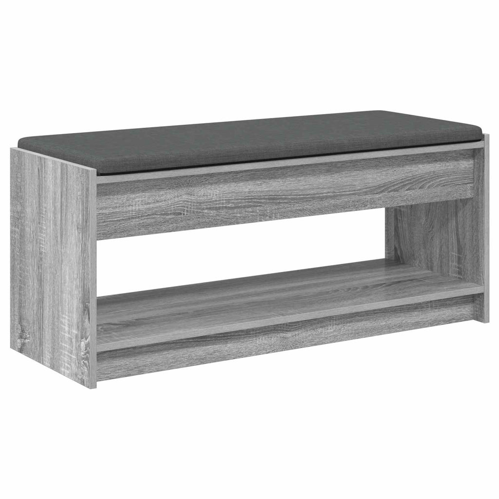 Panca per ingresso con cuscino Sonoma grigia 103 x 38 x 45 cm