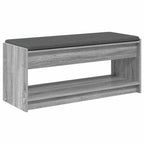 Panca per ingresso con cuscino Sonoma grigia 103 x 38 x 45 cm
