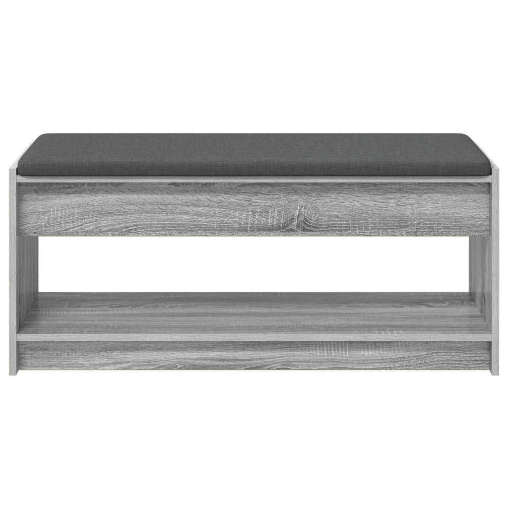Panca per ingresso con cuscino Sonoma grigia 103 x 38 x 45 cm