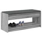 Panca per ingresso con cuscino Sonoma grigia 103 x 38 x 45 cm