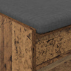 Panca per ingresso con cuscino Legno vecchio 103 x 38 x 45 cm