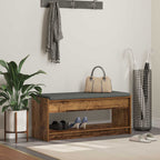 Panca per ingresso con cuscino Legno vecchio 103 x 38 x 45 cm