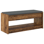 Panca per ingresso con cuscino Legno vecchio 103 x 38 x 45 cm