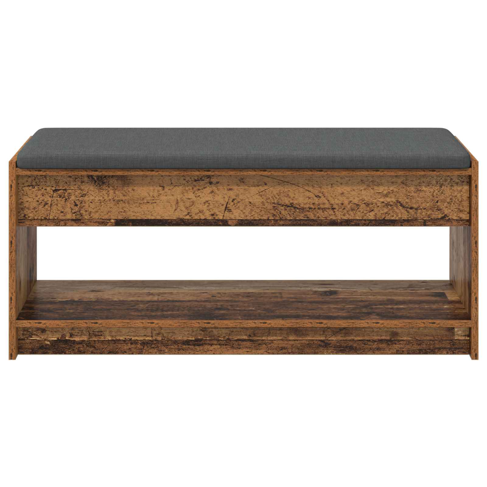 Panca per ingresso con cuscino Legno vecchio 103 x 38 x 45 cm