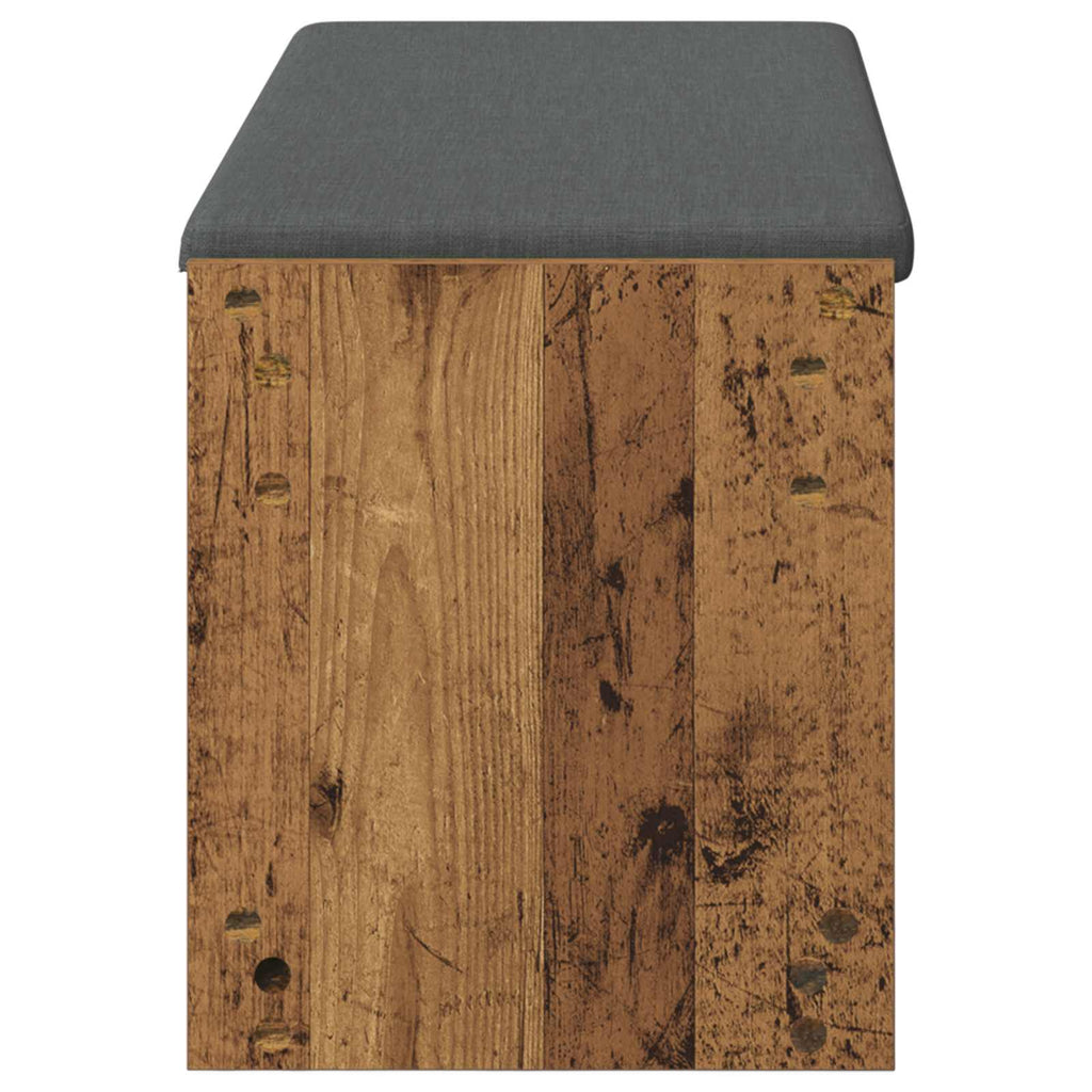 Panca per ingresso con cuscino Legno vecchio 103 x 38 x 45 cm