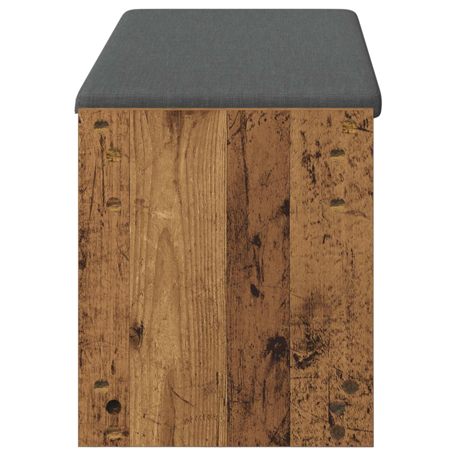 Panca per ingresso con cuscino Legno vecchio 103 x 38 x 45 cm