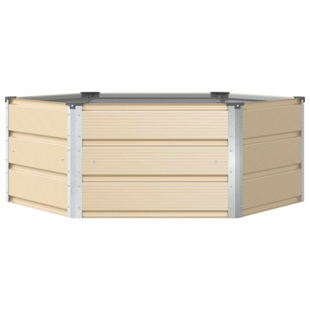 Fioriera Avorio 129 x 129 x 45 cm Acciaio