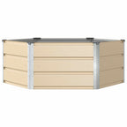 Fioriera Avorio 129 x 129 x 45 cm Acciaio
