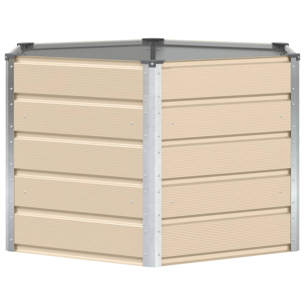 Fioriera Avorio 129 x 129 x 75 cm Acciaio