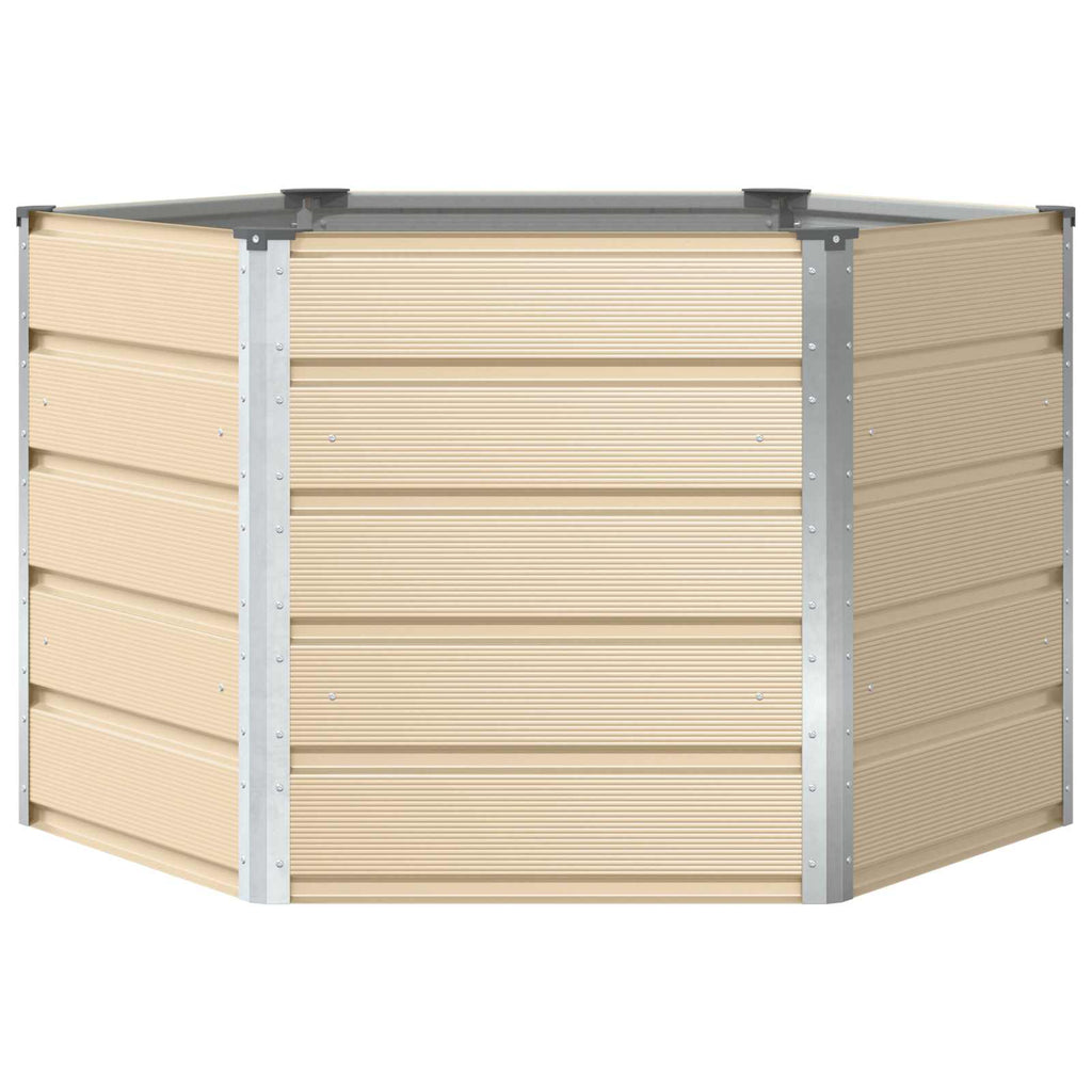 Fioriera Avorio 129 x 129 x 75 cm Acciaio