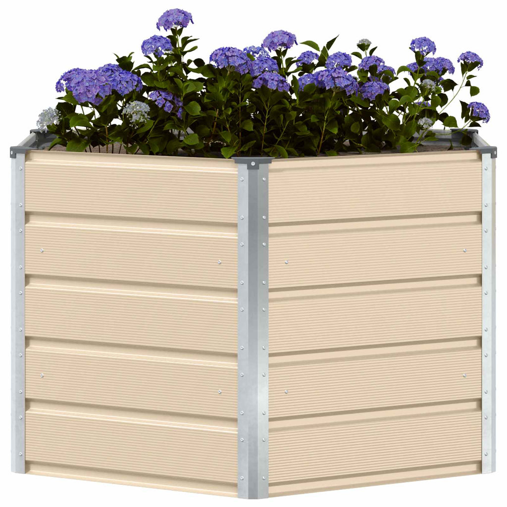 Fioriera Avorio 129 x 129 x 75 cm Acciaio