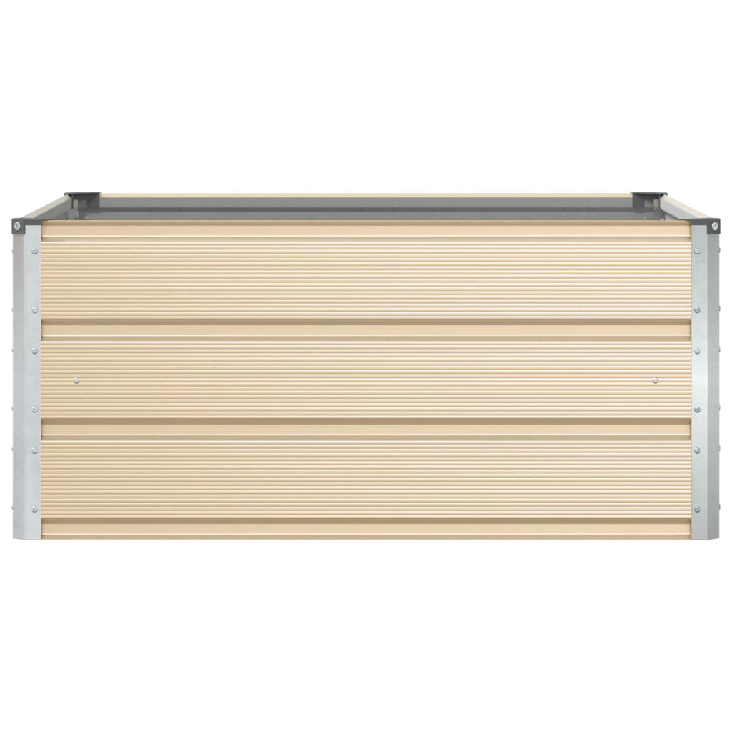 Fioriera Avorio 100 x 100 x 45 cm Acciaio