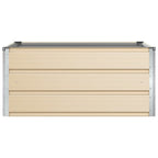 Fioriera Avorio 100 x 100 x 45 cm Acciaio