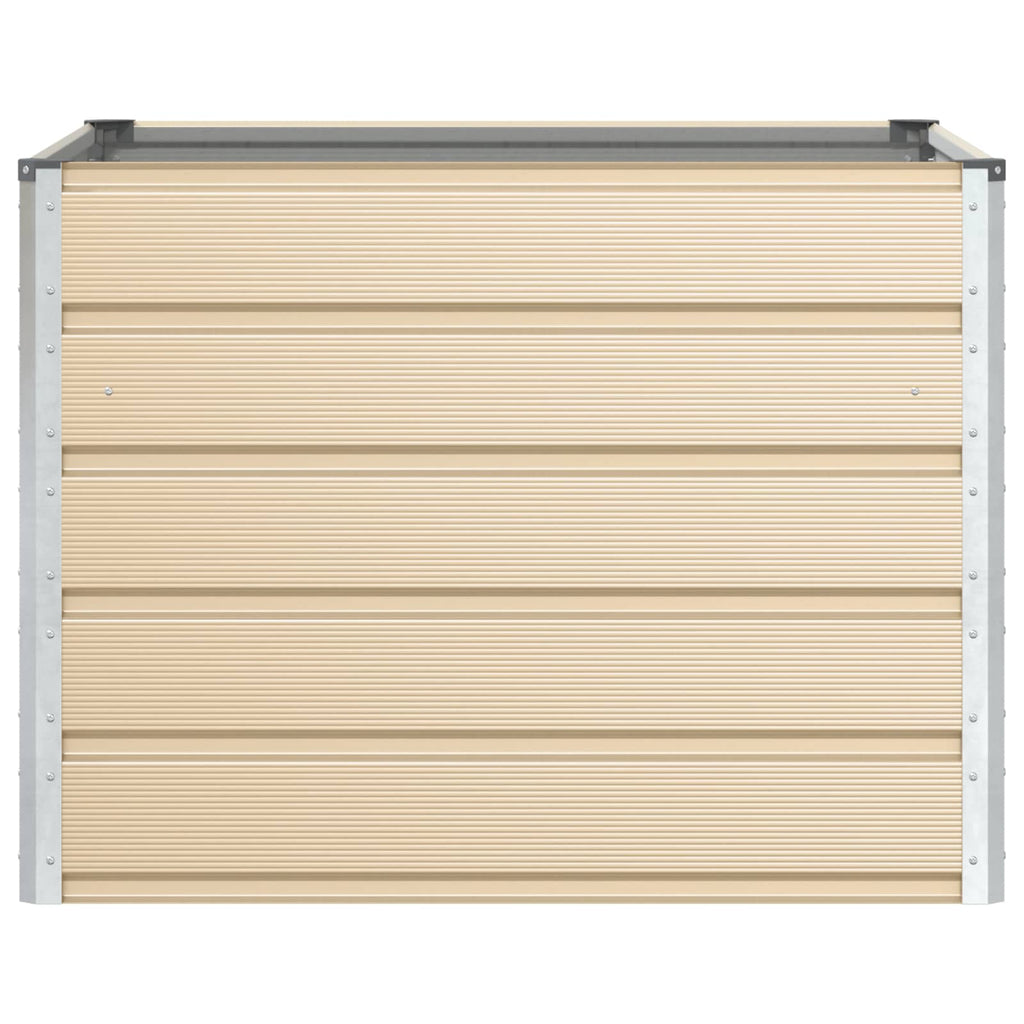 Fioriera Avorio 100 x 100 x 75 cm Acciaio