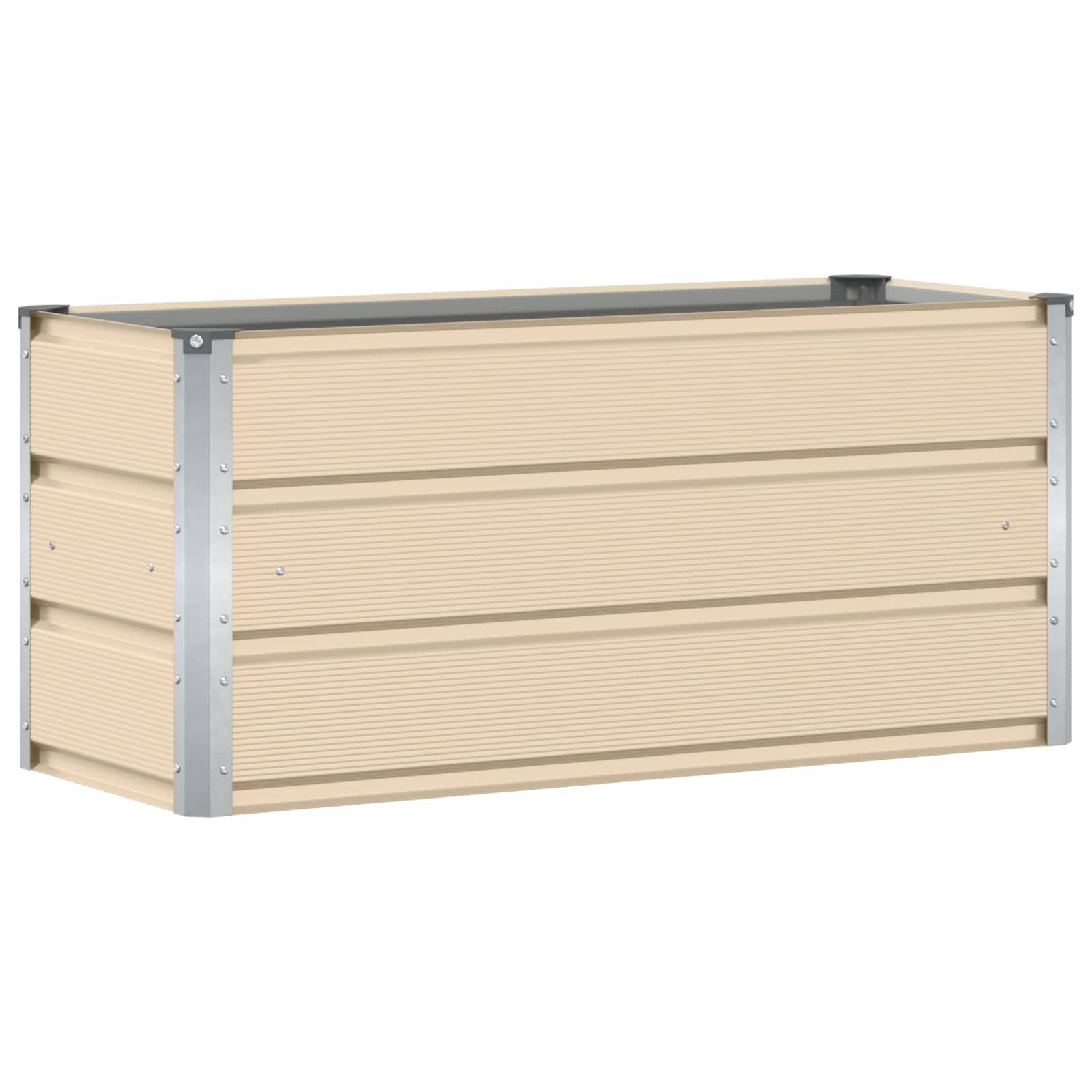 Fioriera Avorio 100 x 40 x 45 cm Acciaio