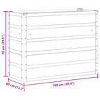 Fioriera Avorio 100 x 40 x 75 cm Acciaio