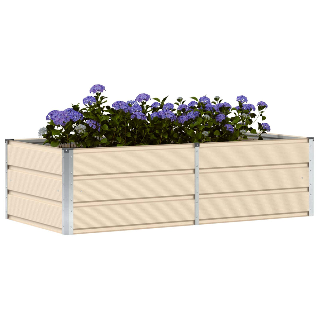 Fioriera Avorio 160 x 80 x 45 cm Acciaio