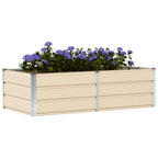Fioriera Avorio 160 x 80 x 45 cm Acciaio
