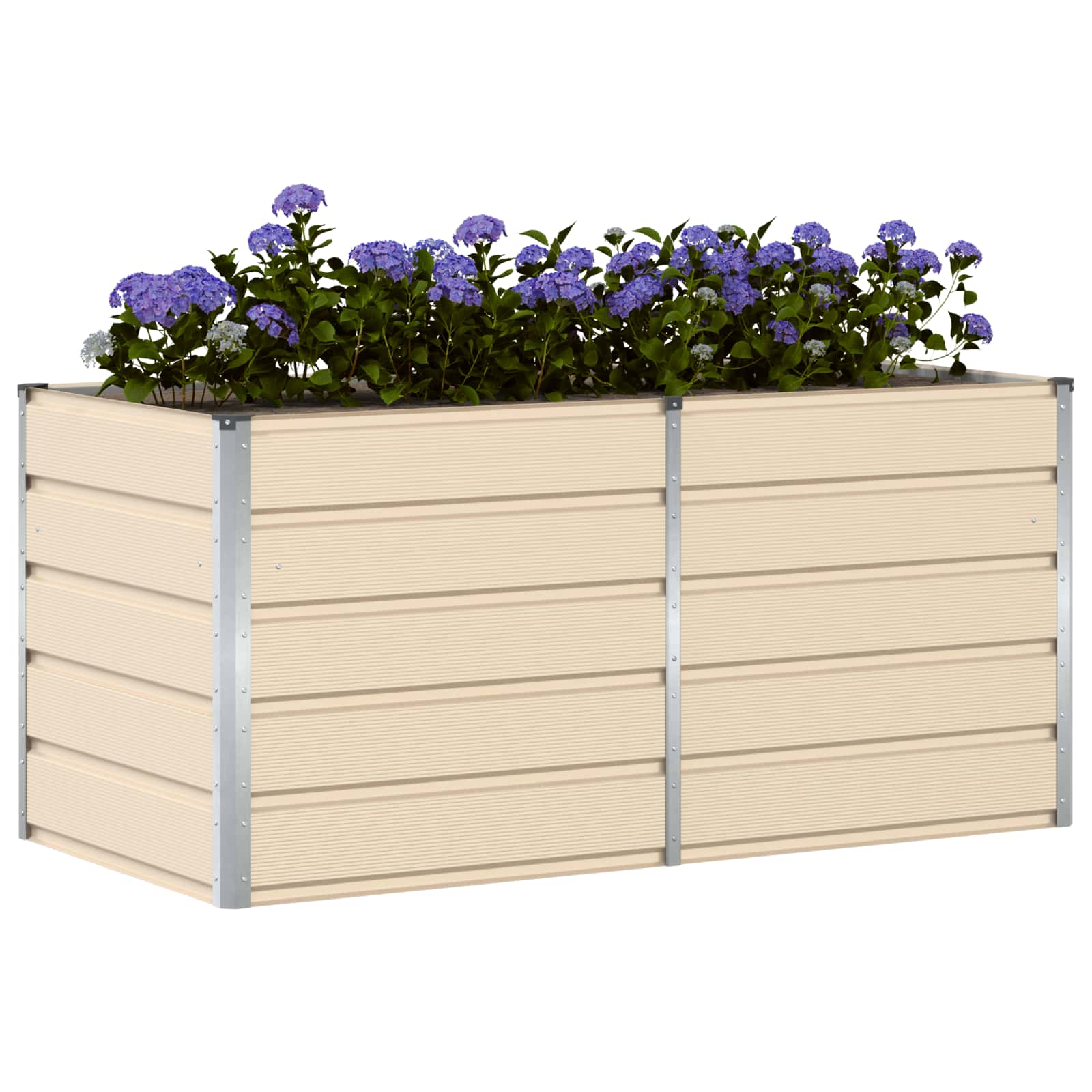 Fioriera Avorio 160 x 80 x 75 cm Acciaio