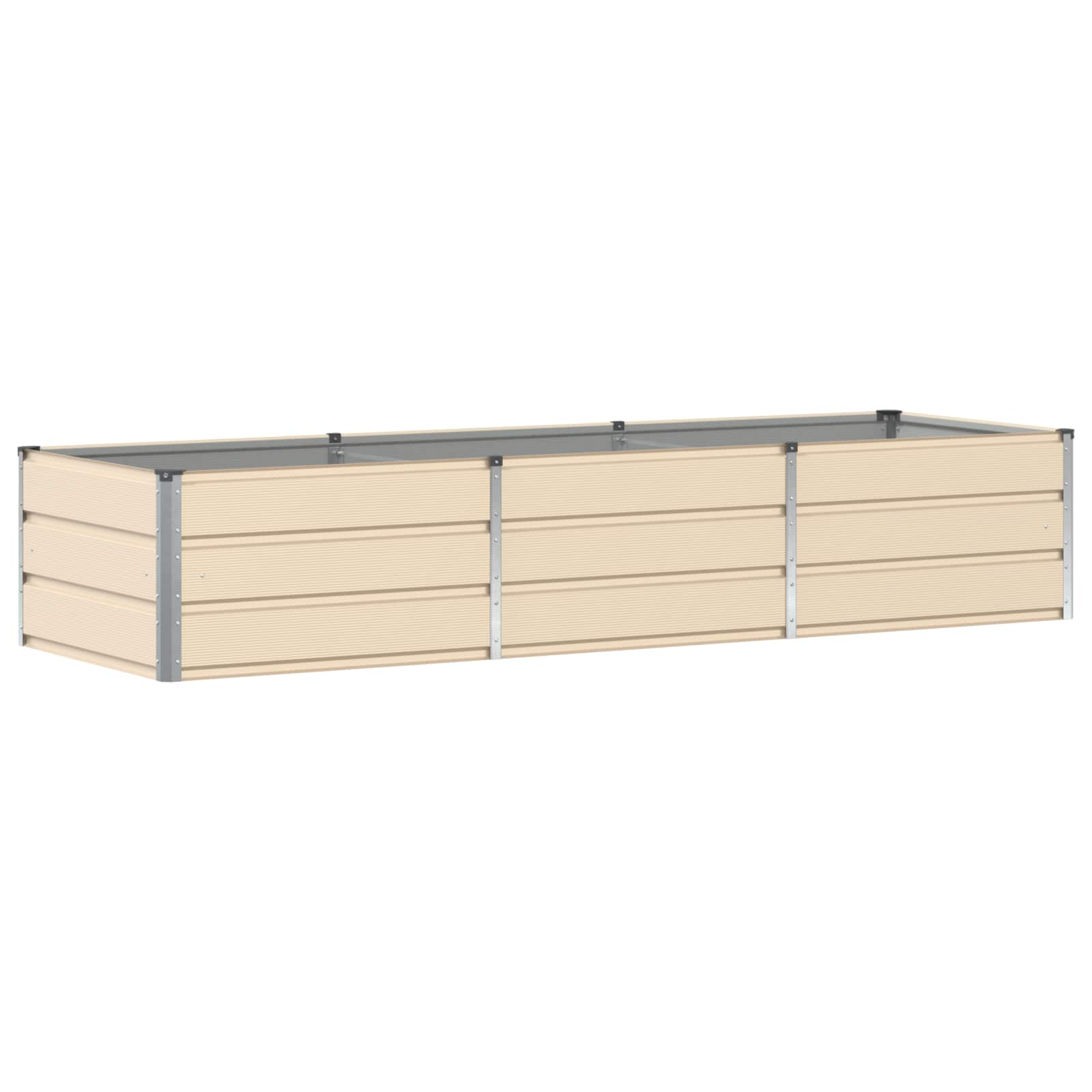 Fioriera Avorio 240 x 80 x 45 cm Acciaio