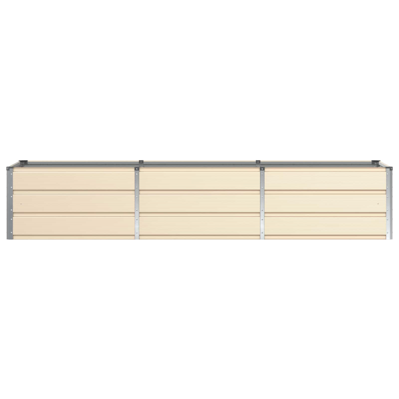 Fioriera Avorio 240 x 80 x 45 cm Acciaio