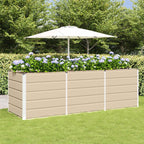 Fioriera Avorio 240 x 80 x 75 cm Acciaio
