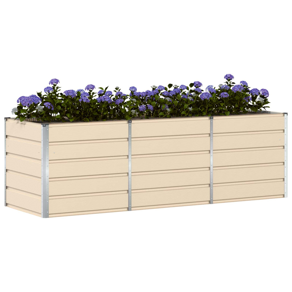 Fioriera Avorio 240 x 80 x 75 cm Acciaio