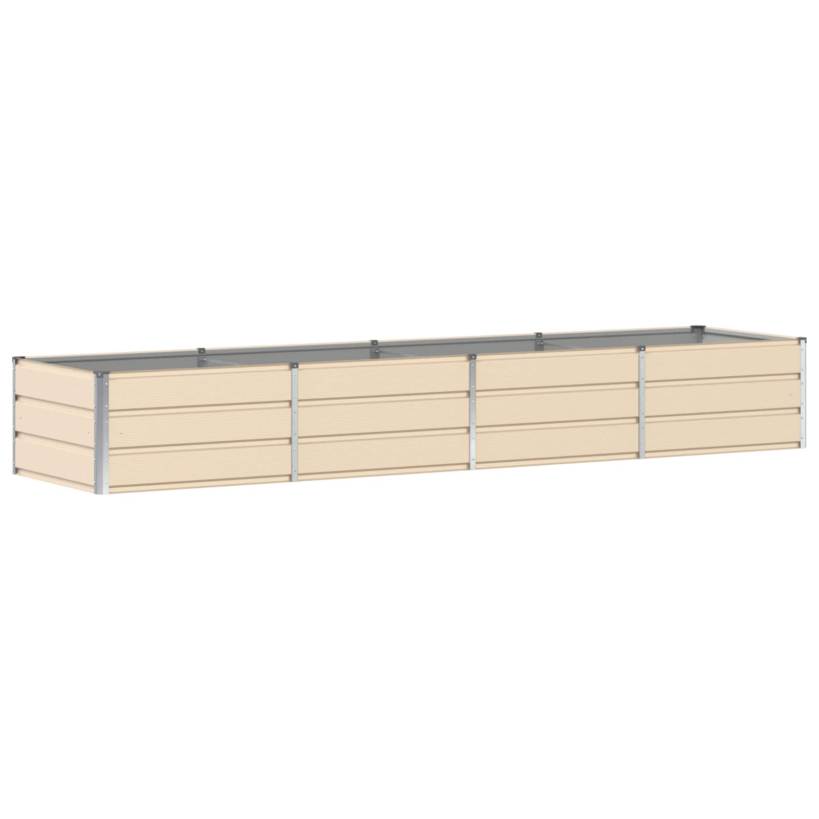 Fioriera Avorio 320 x 80 x 45 cm Acciaio