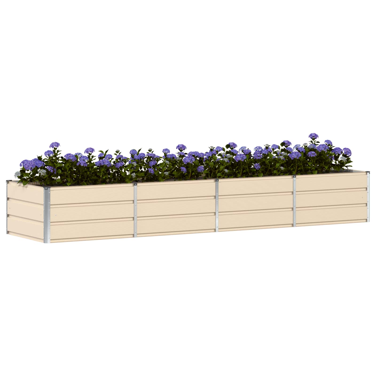 Fioriera Avorio 320 x 80 x 45 cm Acciaio