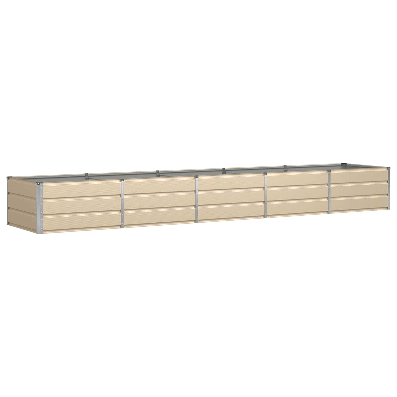 Fioriera Avorio 400 x 80 x 45 cm Acciaio