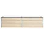 Fioriera Avorio 195 x 50 x 45 cm Acciaio zincato