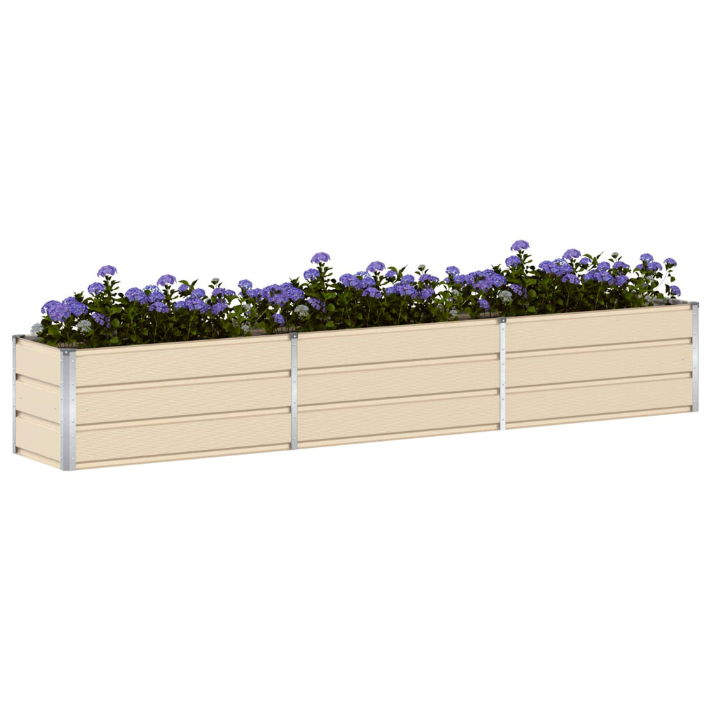 Fioriera Avorio 290 x 50 x 45 cm Acciaio zincato