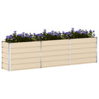 Fioriera Avorio 290 x 90 x 75 cm Acciaio zincato