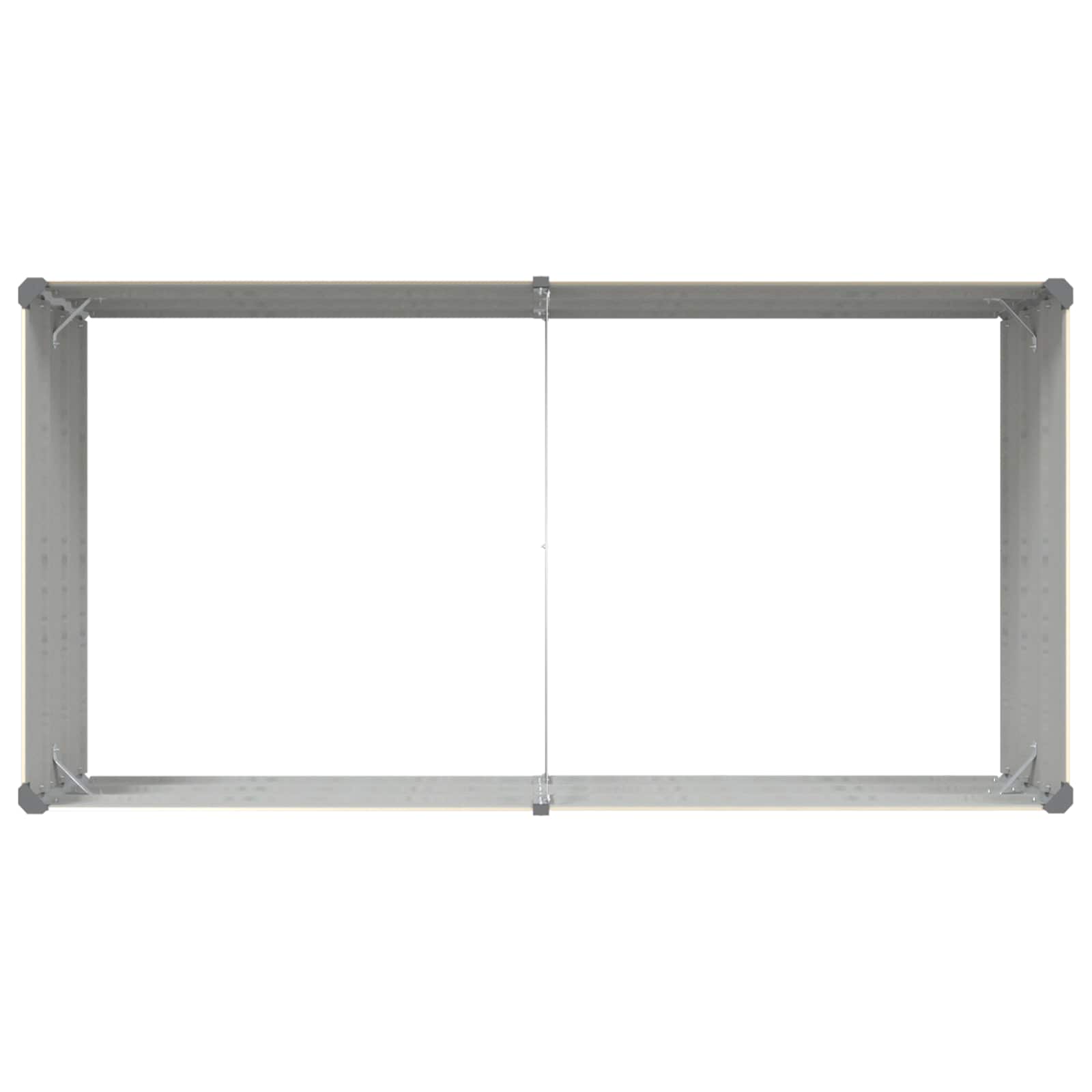 Fioriera Avorio 195 x 100 x 45 cm Acciaio zincato