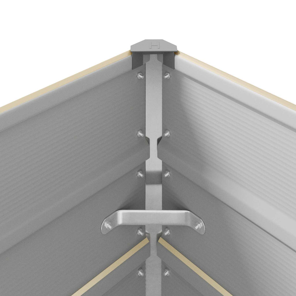 Fioriera Avorio 290 x 100 x 45 cm Acciaio zincato