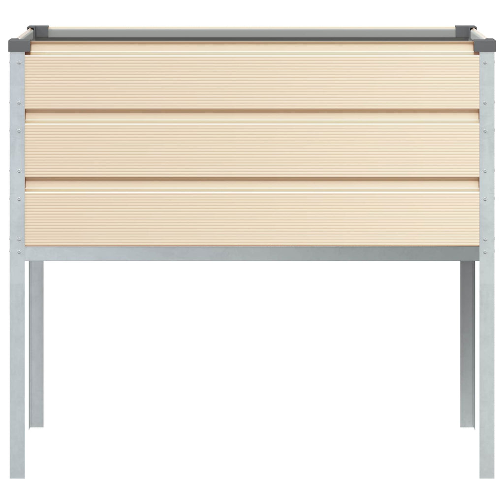 Fioriera Avorio 100 x 45 x 90 cm Acciaio zincato