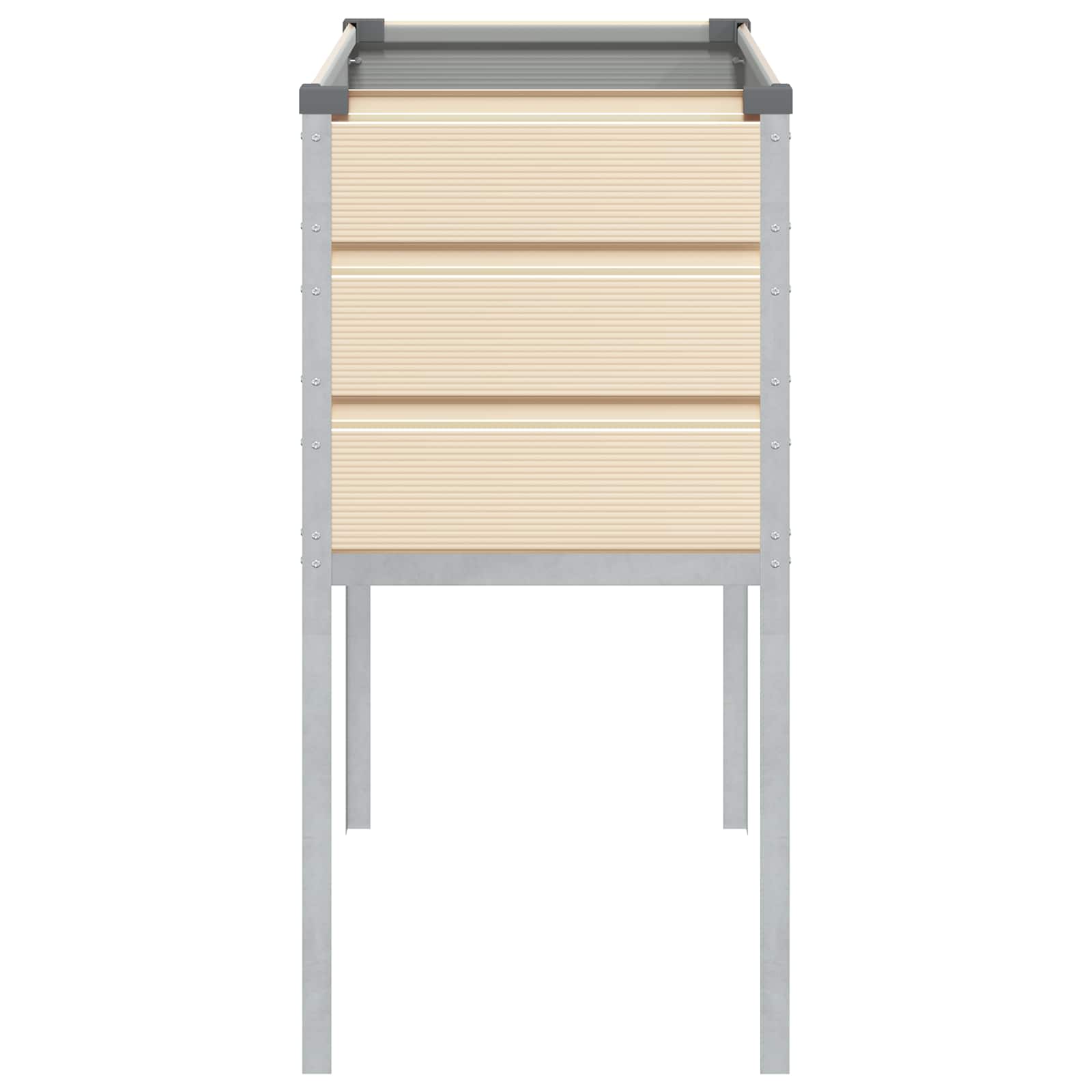 Fioriera Avorio 100 x 45 x 90 cm Acciaio zincato