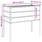 Fioriera Avorio 100 x 45 x 90 cm Acciaio zincato