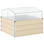 Fioriera Avorio 100 x 100 x 77 cm Acciaio zincato
