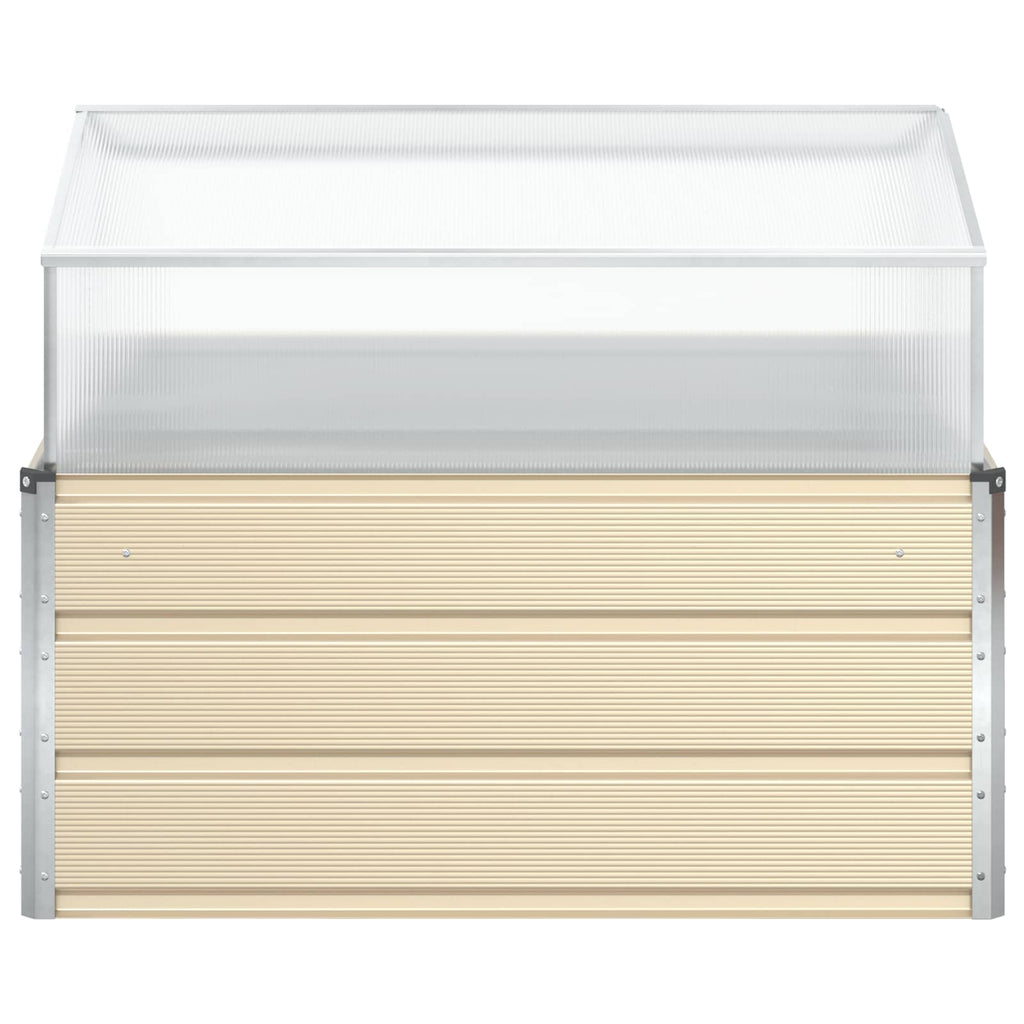 Fioriera Avorio 100 x 100 x 77 cm Acciaio zincato