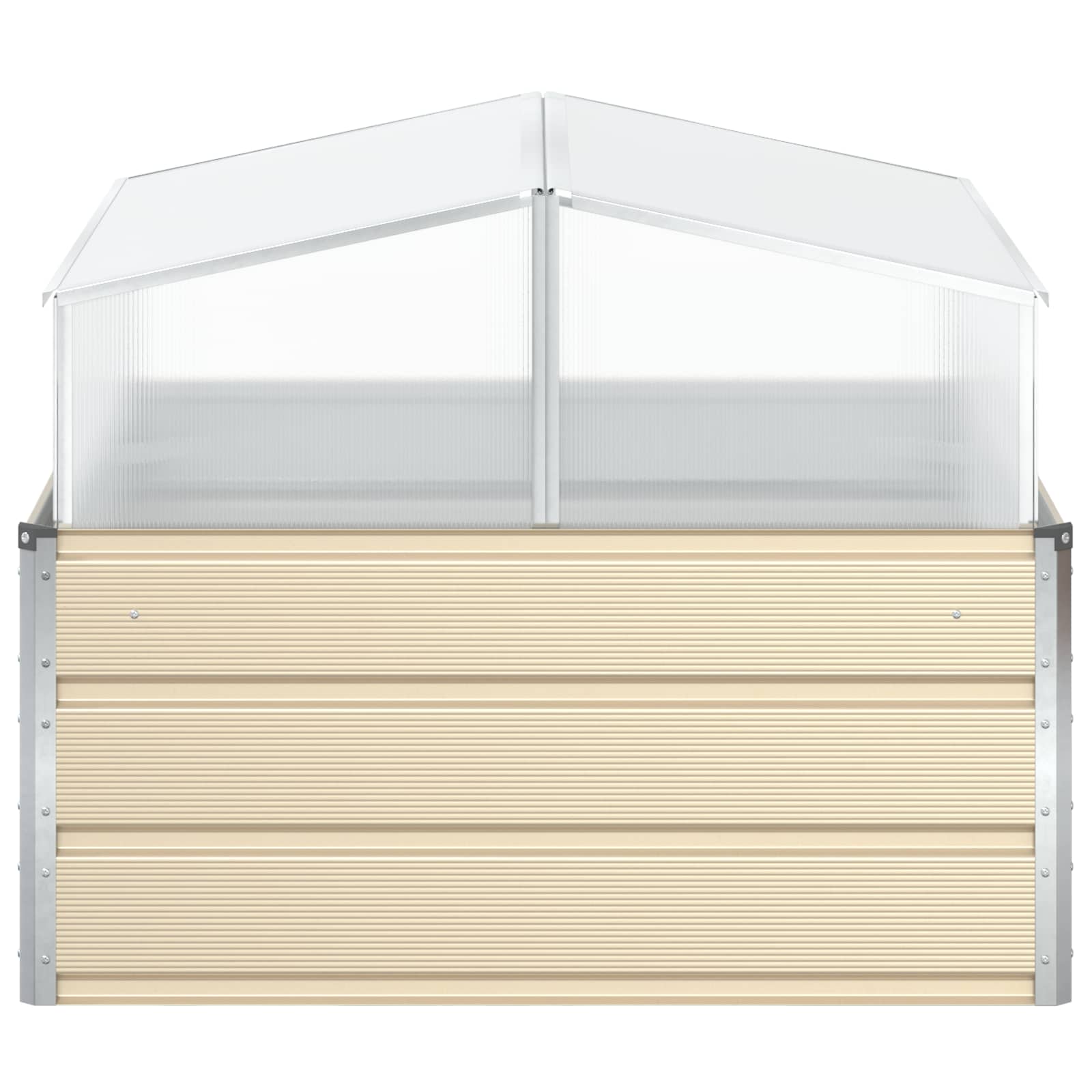 Fioriera Avorio 100 x 100 x 77 cm Acciaio zincato