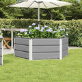 Fioriera Grigio chiaro 129 x 129 x 45 cm Acciaio