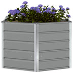 Fioriera Grigio chiaro 129 x 129 x 75 cm Acciaio