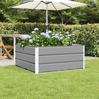 Fioriera Grigio chiaro 100 x 100 x 45 cm Acciaio