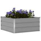 Fioriera Grigio chiaro 100 x 100 x 45 cm Acciaio