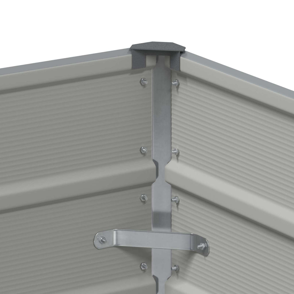 Fioriera Grigio chiaro 100 x 100 x 75 cm Acciaio