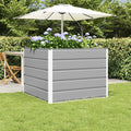 Fioriera Grigio chiaro 100 x 100 x 75 cm Acciaio